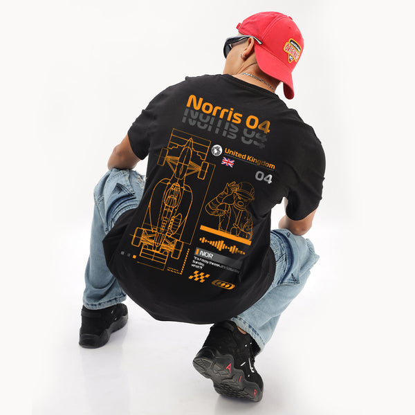 Number 04 | Grand Prix Oversized T-Shirt (Left Pocket & Back)