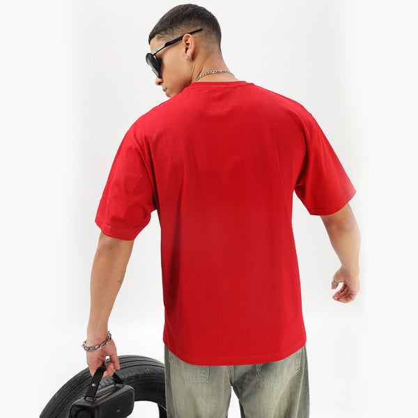Red Solid | Oversized T-Shirt