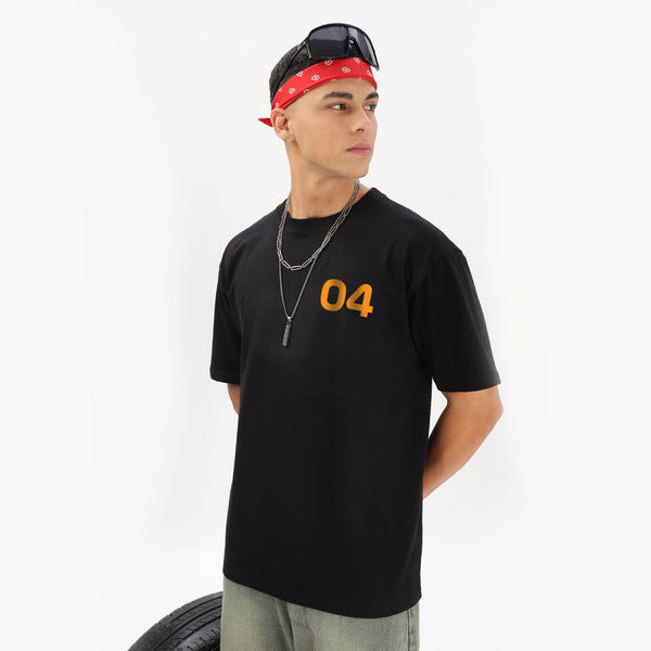 Number 04 | Grand Prix Oversized T-Shirt (Left Pocket & Back)
