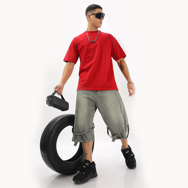 Red Solid | Oversized T-Shirt