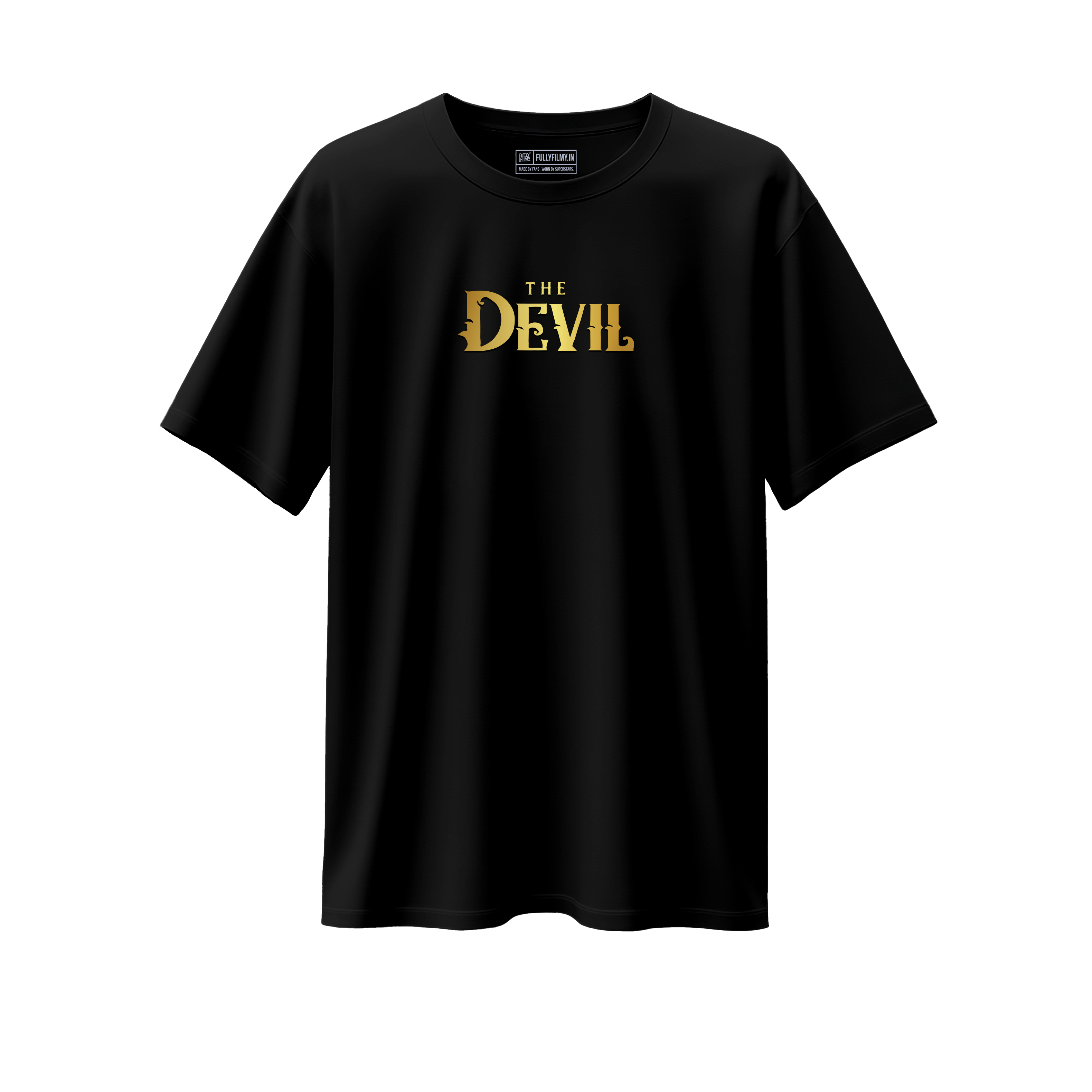 The Devil Logo Gold Foil Oversized T-Shirt | The Devil Official
