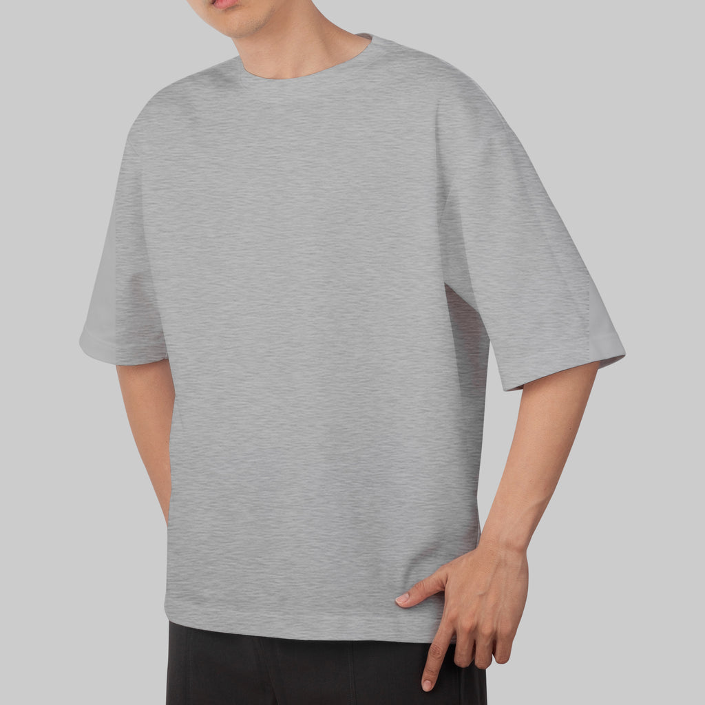 oversized gray shirt