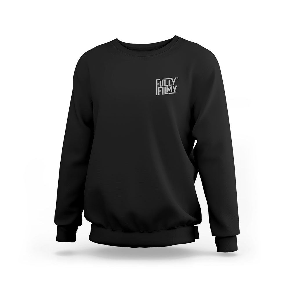 FF Grey Logo Black Sweatshirt (Left Pocket)