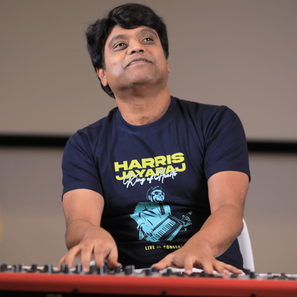Harris Live in Concert T-Shirt | Harris Jayaraj Official Merchandise (Navy Version)
