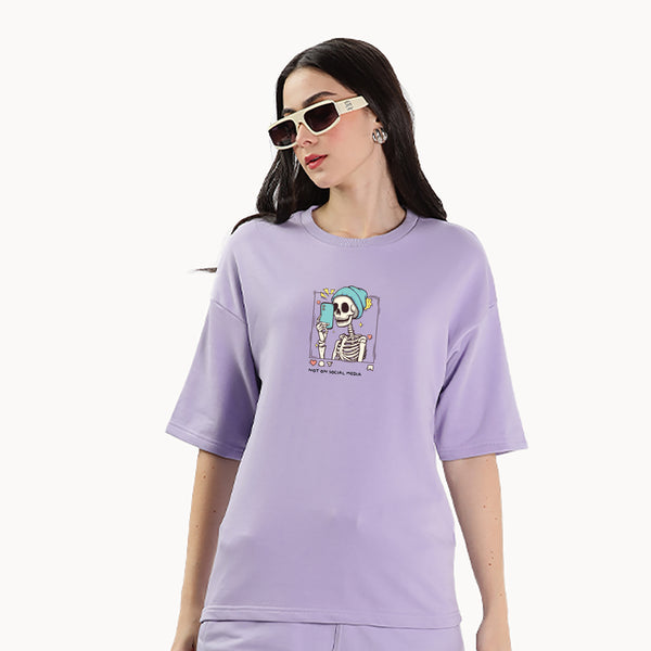 Not On Social Media Oversized T-Shirt