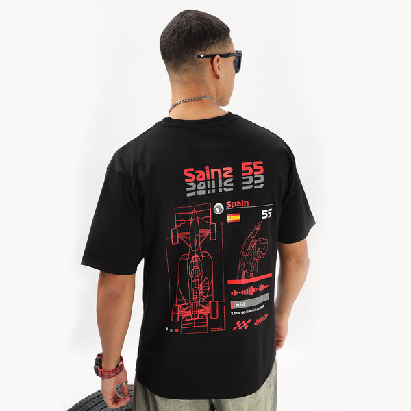 Number 55 | Grand Prix Oversized T-Shirt (Left Pocket & Back)