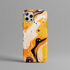 Amber Glow | Marble Ink Pattern Hard Phone Case