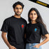 Fireboy - Watergirl Oversized Couple Embroidered T-Shirt
