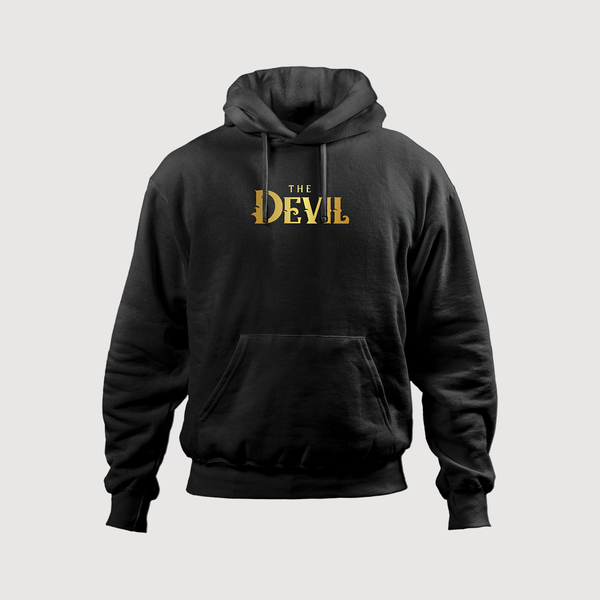 The Devil Logo Gold Foil Hoodie | The Devil Official Merchandise