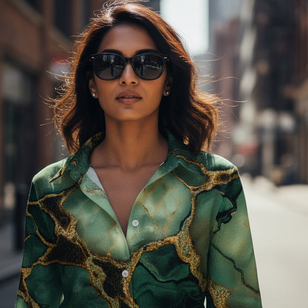 Jade Marble Women's Shirt