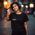 Maayai | Tamil Oversized T-Shirt (Black) (Right Pocket)