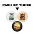 Pack Of 3 Character Badges | Chai Kings Official Badge