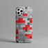 Red Stone Block Pattern | Hard Phone Case