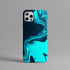 Sapphire Ripple | Marble Ink Pattern Hard Phone Case