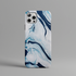 Snowflake Symphony | Marble Ink Pattern Hard Phone Case