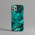 Turquoise Flow | Marble Ink Pattern Hard Phone Case