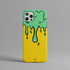 Zombie Green on Yellow Drip | Hard Phone Case