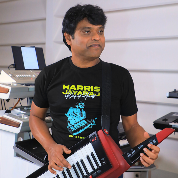 Harris Live in Concert T-Shirt | Harris Jayaraj Official Merchandise (Black Version)