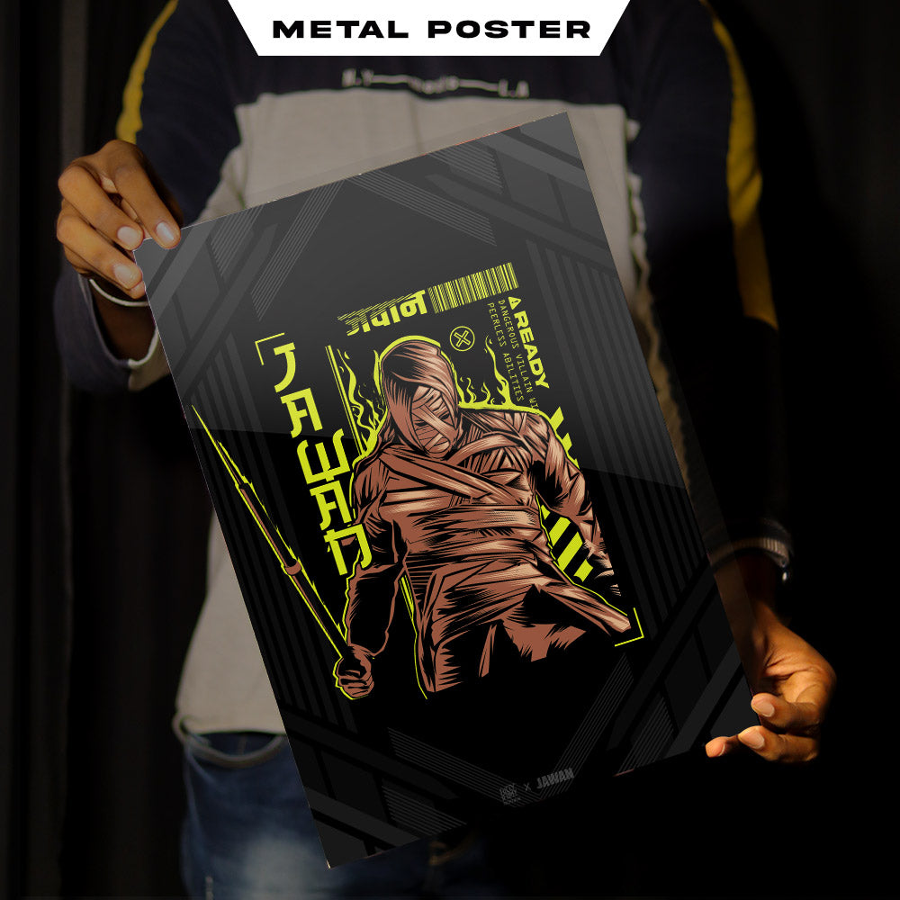 Jawan: Masked Villain, Jawan Official Metal Poster