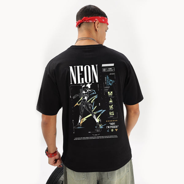 Neon | Legends Of Valor Oversized T-Shirt (Front & Back)