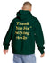 Thank You For Staying Away (Back Print) Hoodie