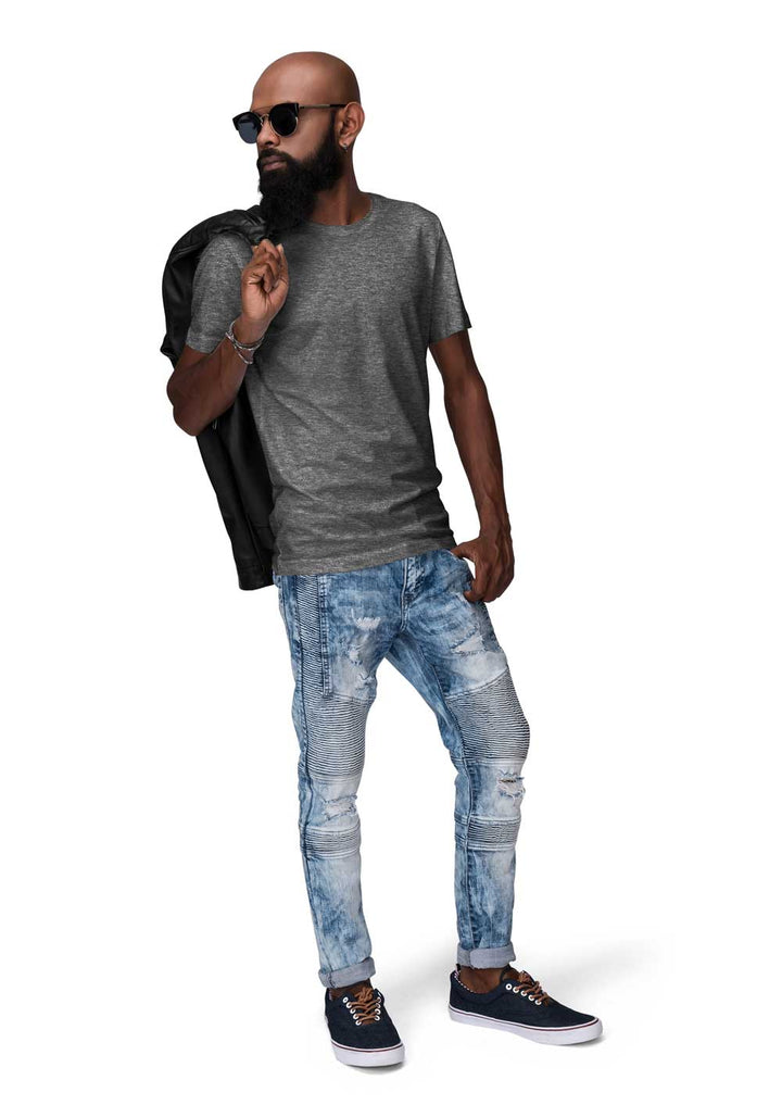 Fully Solid Half Sleeve - Charcoal T-Shirt - Fully Filmy