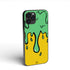 Zombie Green on Yellow Drip | Glass Phone Case